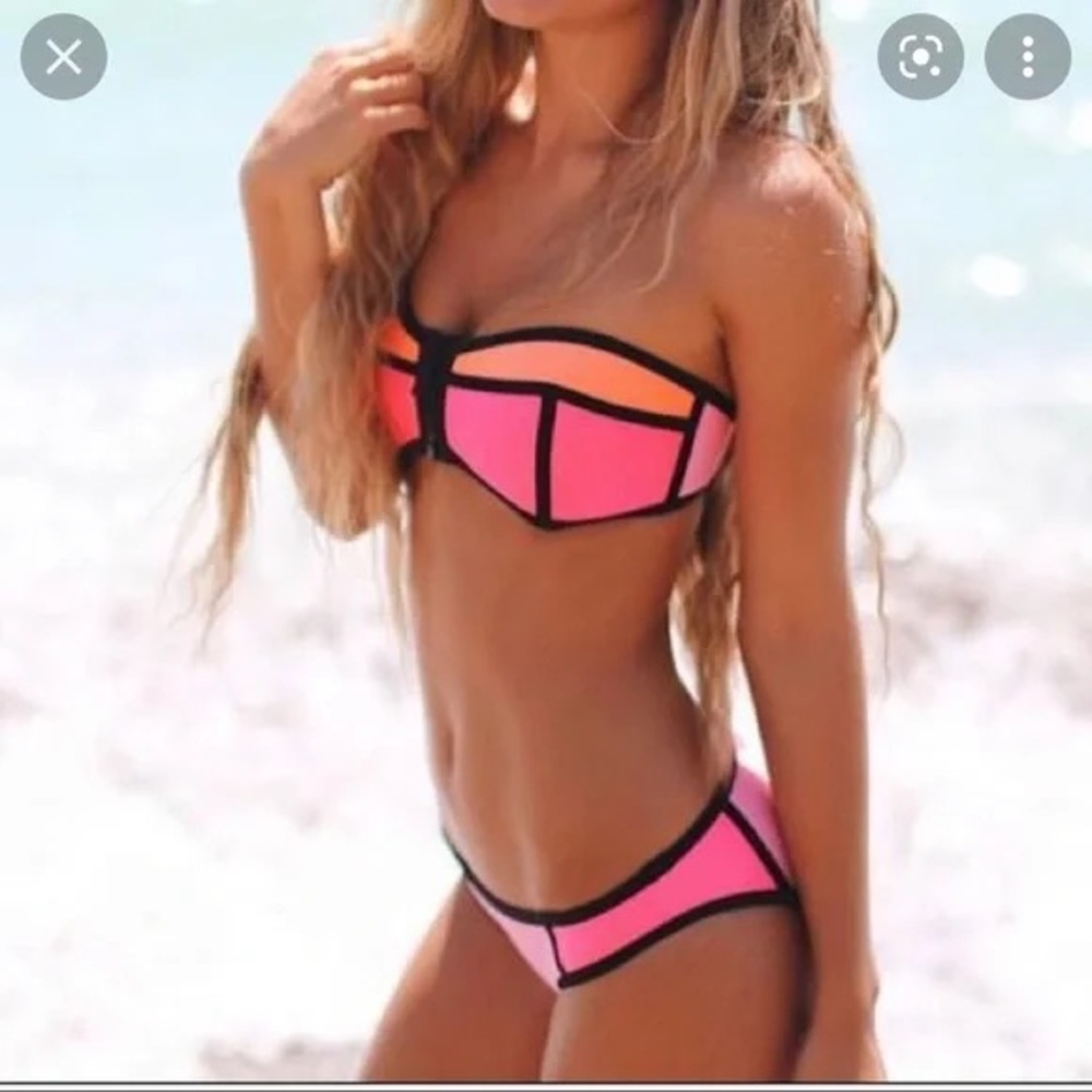 NWOT Triang| Strapless Bikini Top Pink - Picture 2 of 6